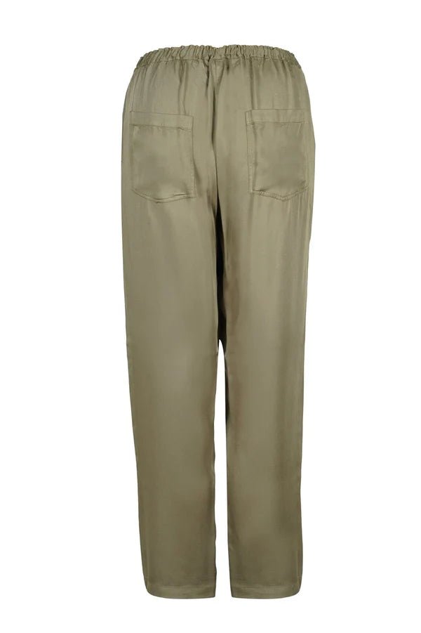 Cropped Peg Leg Pant in Khaki - Veneka-Sustainable-Ethical-Bottoms-Neu Nomads Drop Ship