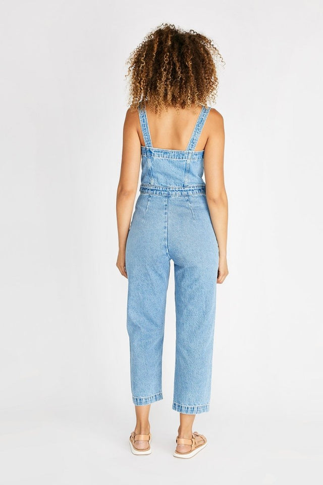Darla Denim Jumpsuit in Gila River - Veneka-Sustainable-Ethical-Dresses-Etica Denim Drop Ship