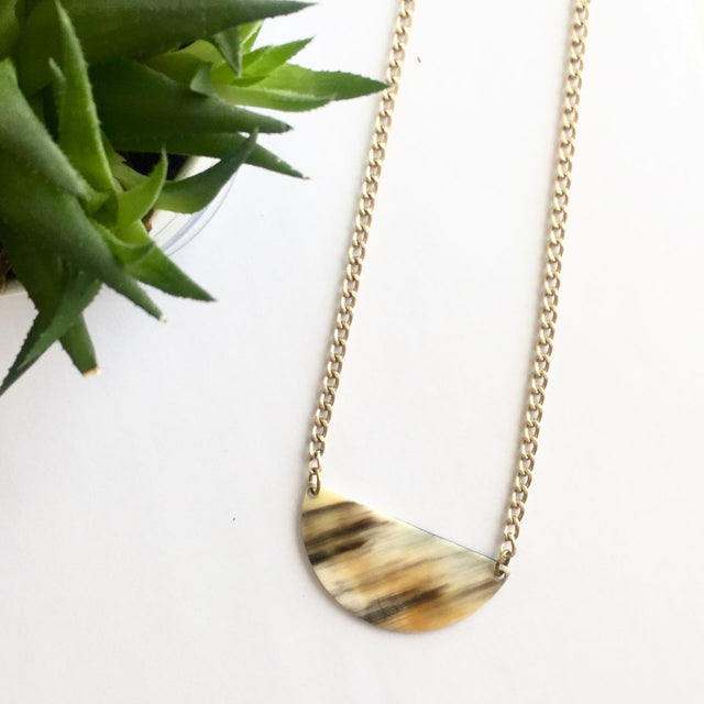 Demi Moon Necklace - Veneka-Sustainable-Ethical-Jewelry-Elisha C 30 Drop Ship