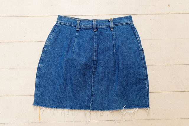 Denim Strawberry Skirt "Prism Collection" - Veneka-Sustainable-Ethical-Bottoms-Montie and Joie Drop Ship