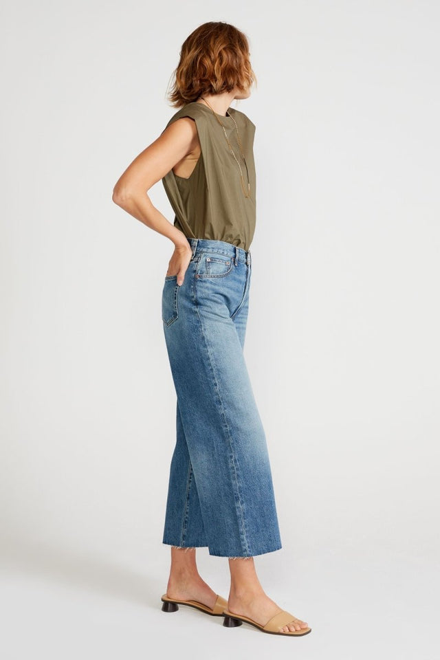 Devon High Rise Wide Leg Crop - Birch Creek - Veneka-Sustainable-Ethical-Bottoms-Etica Denim Drop Ship