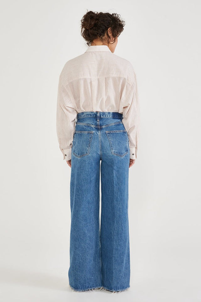 Devon Wide Leg in Everglades - Veneka-Sustainable-Ethical-Bottoms-Etica Denim Drop Ship