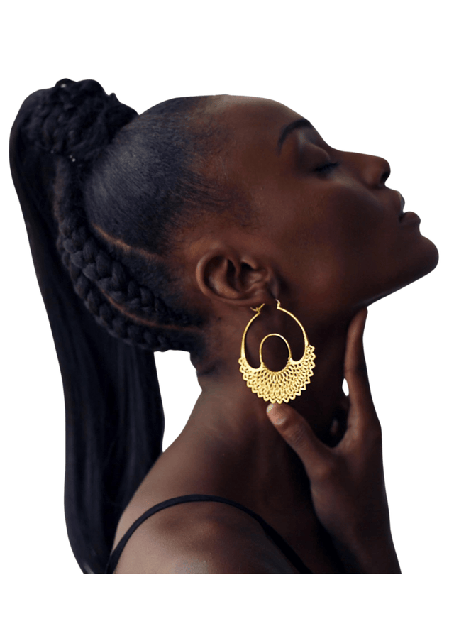Dreamer Hoop Earrings in Gold - Veneka-Sustainable-Ethical-Jewelry-Astor & Orion Drop Ship