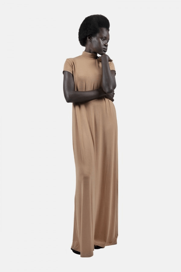 Dresden DRS Maxi Dress in Butterum - Veneka-Sustainable-Ethical-Dresses-1 People Drop Ship