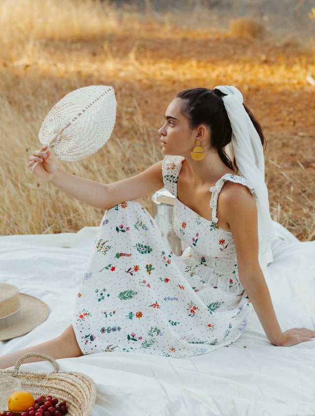 Dress in Summer Herbs Picnic - Veneka-Sustainable-Ethical-Dresses-Em & Shi Drop Ship