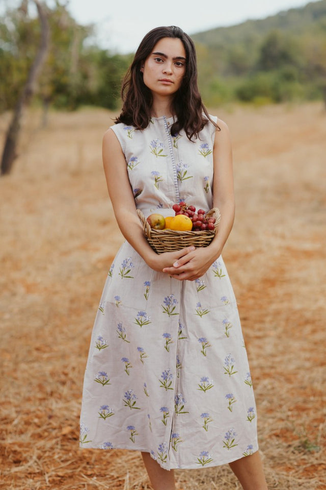Dress in Sweet Lavender Sun - Veneka-Sustainable-Ethical-Dresses-Em & Shi Drop Ship