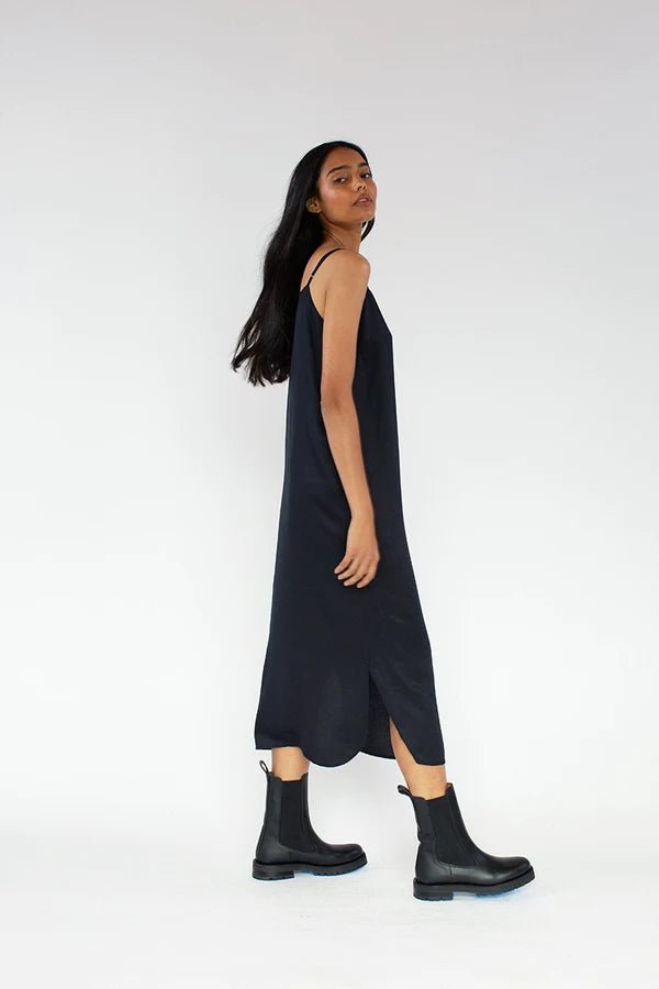 Easy Slip Dress in Black - Veneka-Sustainable-Ethical-Dresses-Neu Nomads Drop Ship