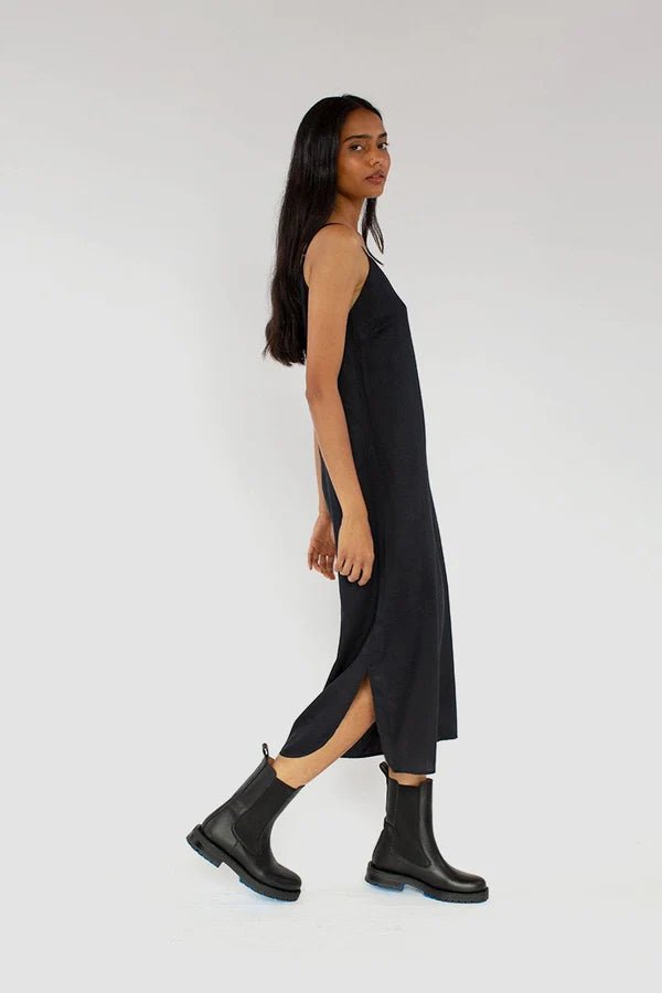 Easy Slip Dress in Black - Veneka-Sustainable-Ethical-Dresses-Neu Nomads Drop Ship