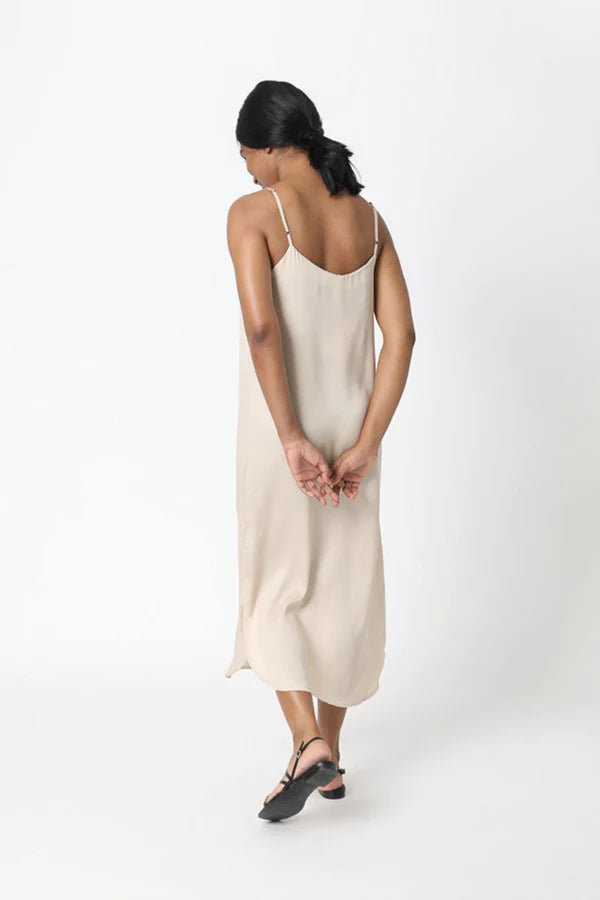 Easy Slip Dress in Champagne - Veneka-Sustainable-Ethical-Dresses-Neu Nomads Drop Ship