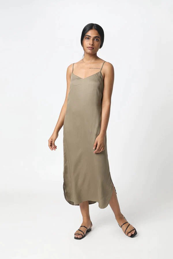 Easy Slip Dress in Lapis Blue - Veneka-Sustainable-Ethical-Dresses-Neu Nomads Drop Ship