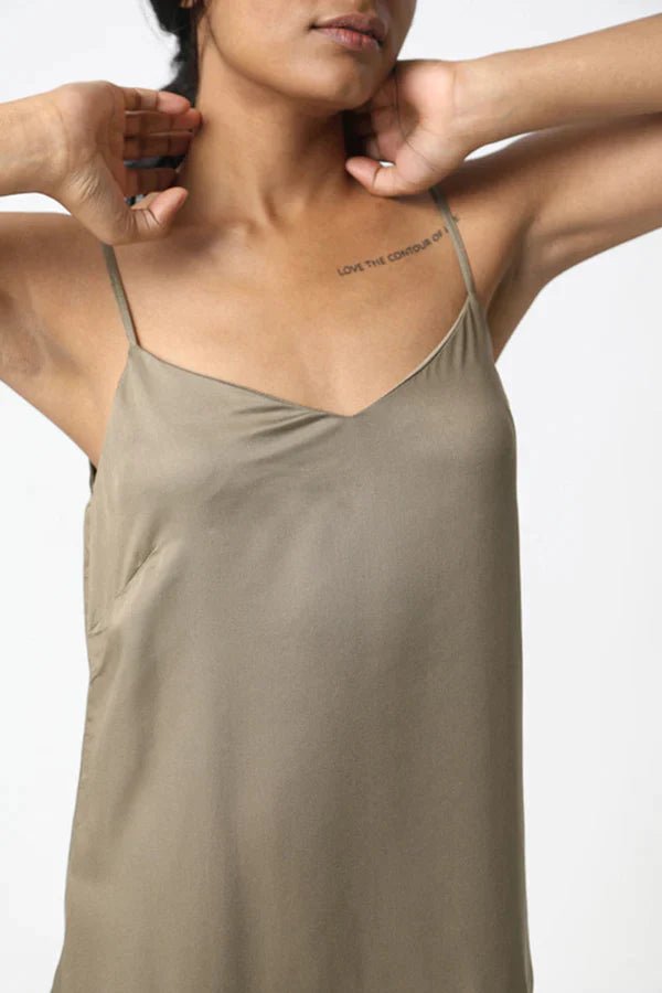 Easy Slip Dress in Lapis Blue - Veneka-Sustainable-Ethical-Dresses-Neu Nomads Drop Ship