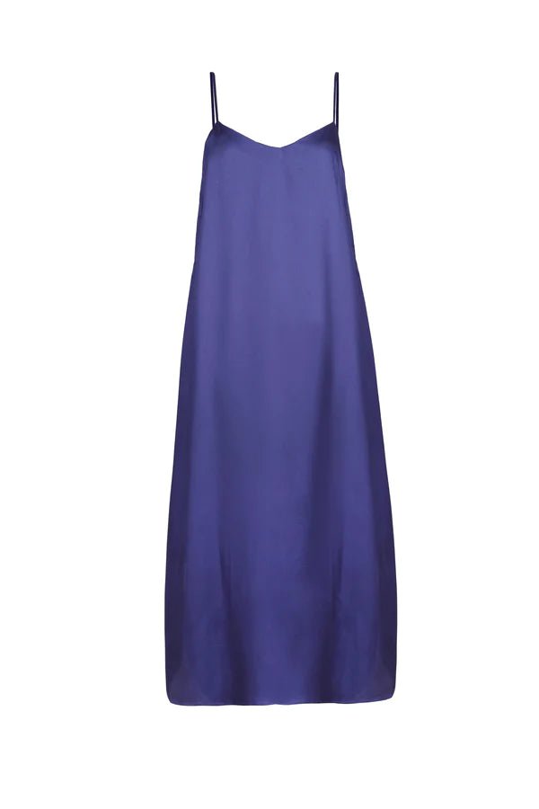 Easy Slip Dress in Lapis Blue - Veneka-Sustainable-Ethical-Dresses-Neu Nomads Drop Ship