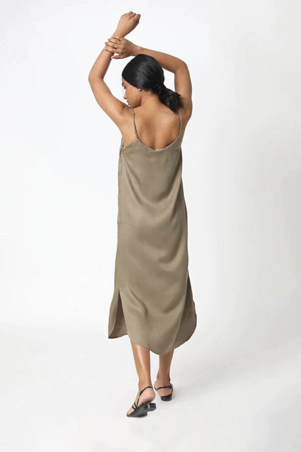 Easy Slip Dress in Lapis Blue - Veneka-Sustainable-Ethical-Dresses-Neu Nomads Drop Ship