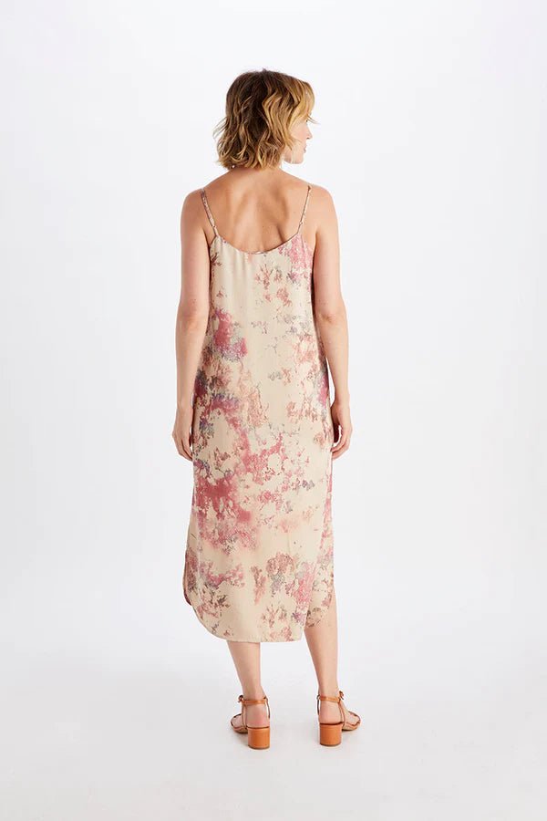 Easy Slip Dress in Marble Print Malibu - Veneka-Sustainable-Ethical-Dresses-Neu Nomads Drop Ship