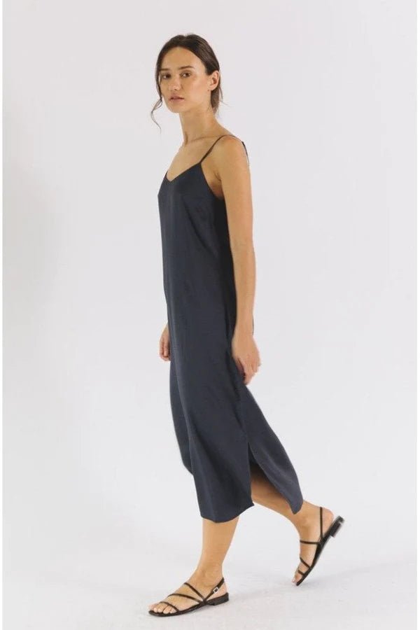 Easy Slip Dress in Midnight - Veneka-Sustainable-Ethical-Dresses-Neu Nomads Drop Ship