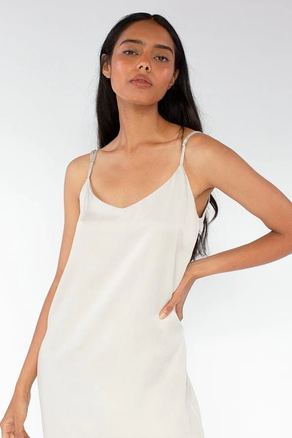 Easy Slip Dress in Silver - Veneka-Sustainable-Ethical-Dresses-Neu Nomads Drop Ship