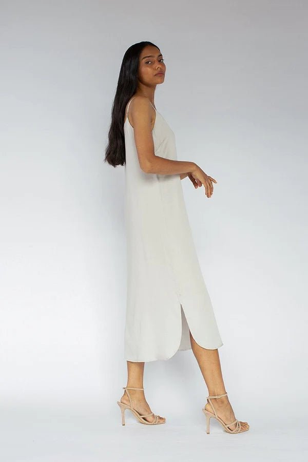 Easy Slip Dress in Silver - Veneka-Sustainable-Ethical-Dresses-Neu Nomads Drop Ship