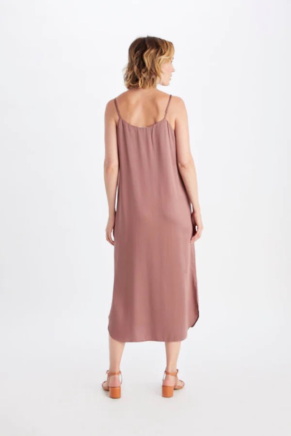 Easy Slip Dress in Terra - Veneka-Sustainable-Ethical-Dresses-Neu Nomads Drop Ship