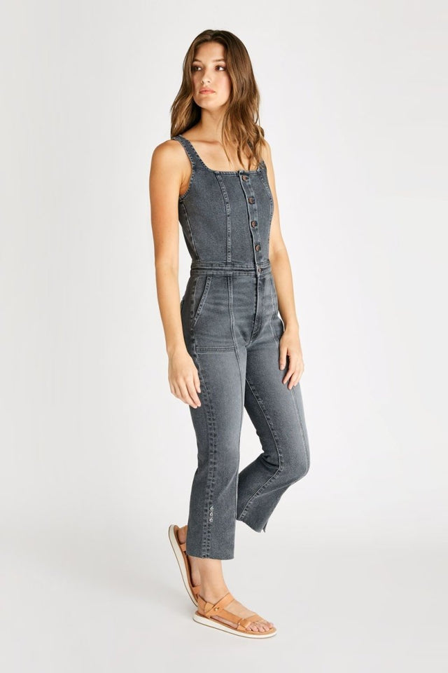 Ensley Jumpsuit in Granite Creek - Veneka-Sustainable-Ethical-Dresses-Etica Denim Drop Ship