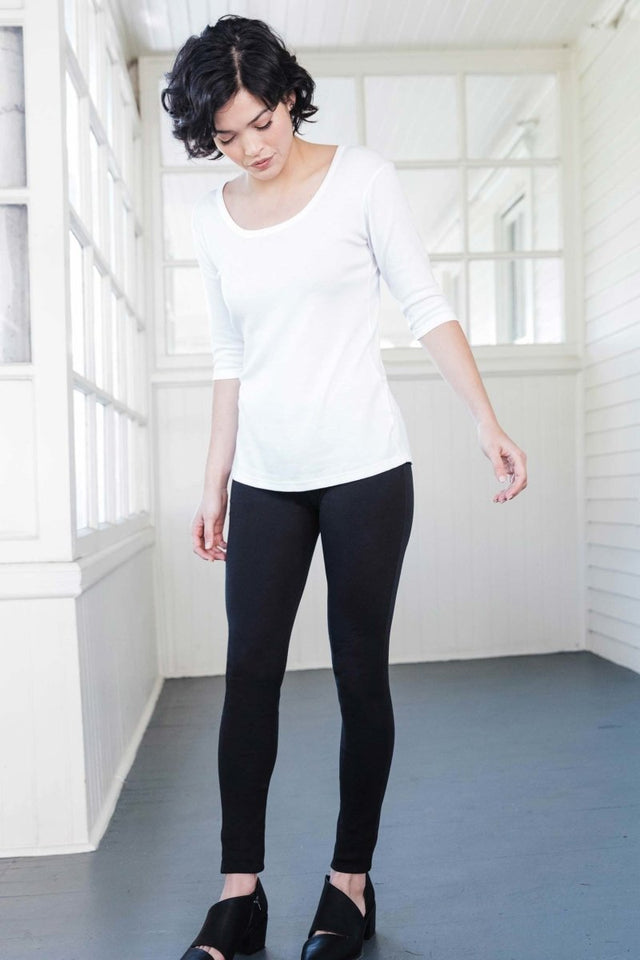 Essential Legging in Black - Veneka-Sustainable-Ethical-Bottoms-Indigenous Drop Ship