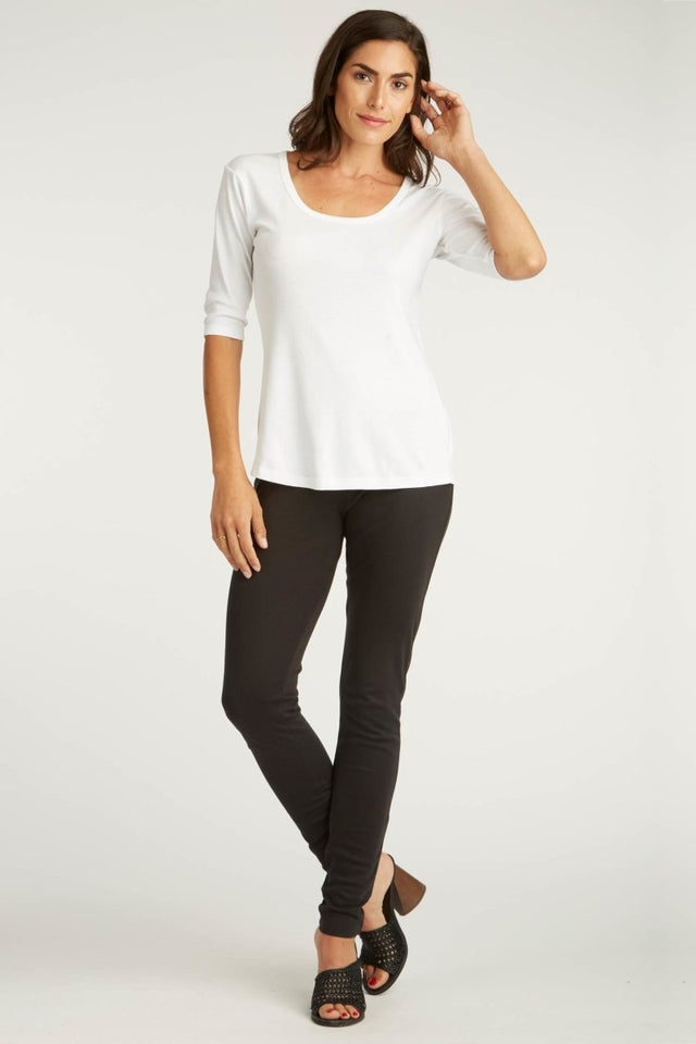 Essential Legging in Black - Veneka-Sustainable-Ethical-Bottoms-Indigenous Drop Ship