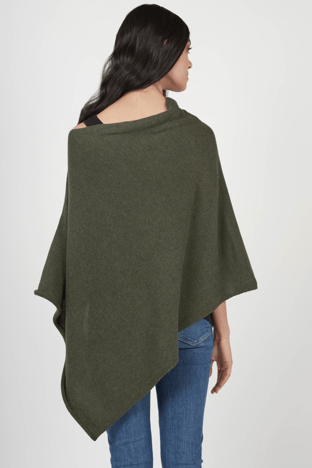 Essential Poncho in Moss - Veneka-Sustainable-Ethical-Jackets-Indigenous Drop Ship