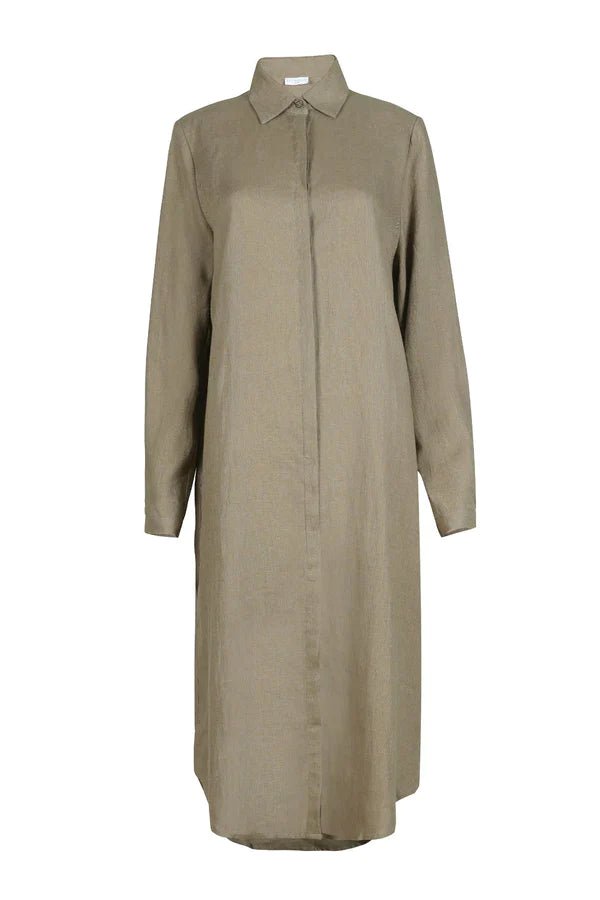 Essential Shirt Dress in Midnight - Veneka-Sustainable-Ethical-Dresses-Neu Nomads Drop Ship
