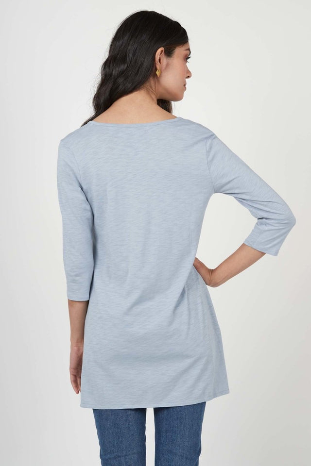 Essential Slub Tunic in Olive - Veneka-Sustainable-Ethical-Tops-Indigenous Drop Ship