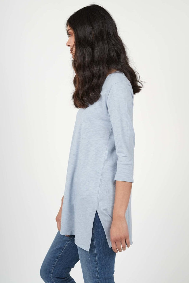 Essential Slub Tunic in Olive - Veneka-Sustainable-Ethical-Tops-Indigenous Drop Ship