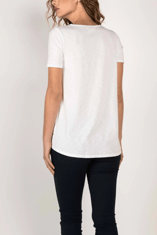Essential Slub U Neck in Lavander - Veneka-Sustainable-Ethical-Tops-Indigenous Drop Ship