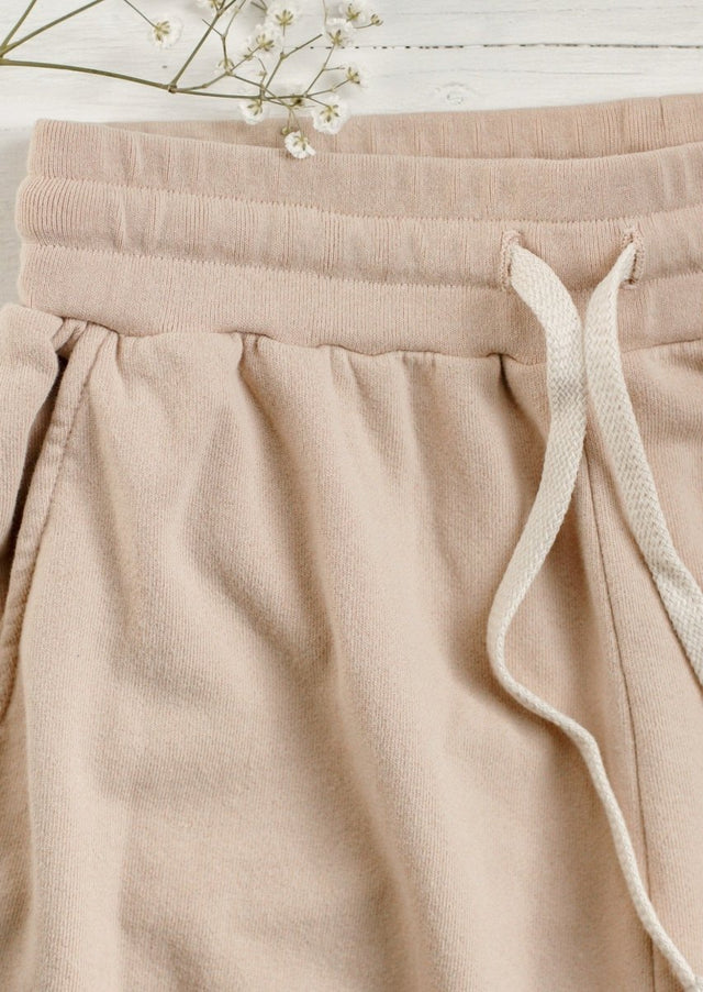 Esther Lounge Short in Almond - Veneka-Sustainable-Ethical-Bottoms-Graceful District Drop Ship
