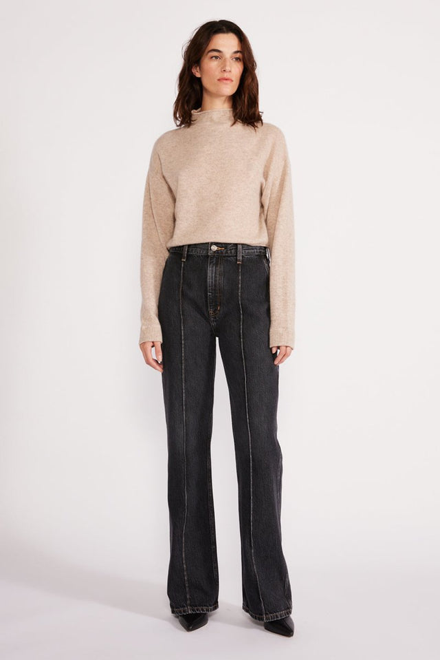 Estilia Pintuck Trouser - Black Mountain - Veneka-Sustainable-Ethical-Bottoms-Etica Denim Drop Ship