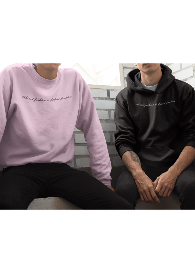 Ethical Fashion is Future Fashion Simple Unisex Hoodie in Navy - Veneka-Sustainable-Ethical-Tops-J&R Artisan Fashion Drop Ship