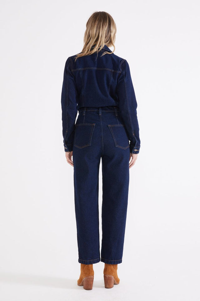 Farrah Jumpsuit - Night Swim - Veneka-Sustainable-Ethical-Dresses-Etica Denim Drop Ship