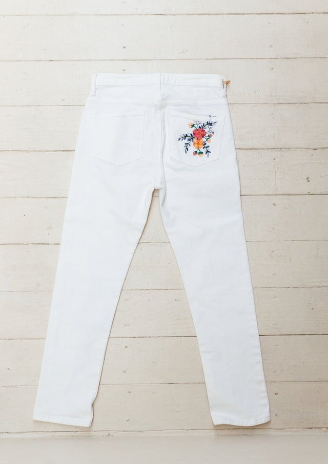Floral Jeans "Prism Collection" - Veneka-Sustainable-Ethical-Bottoms-Montie and Joie Drop Ship