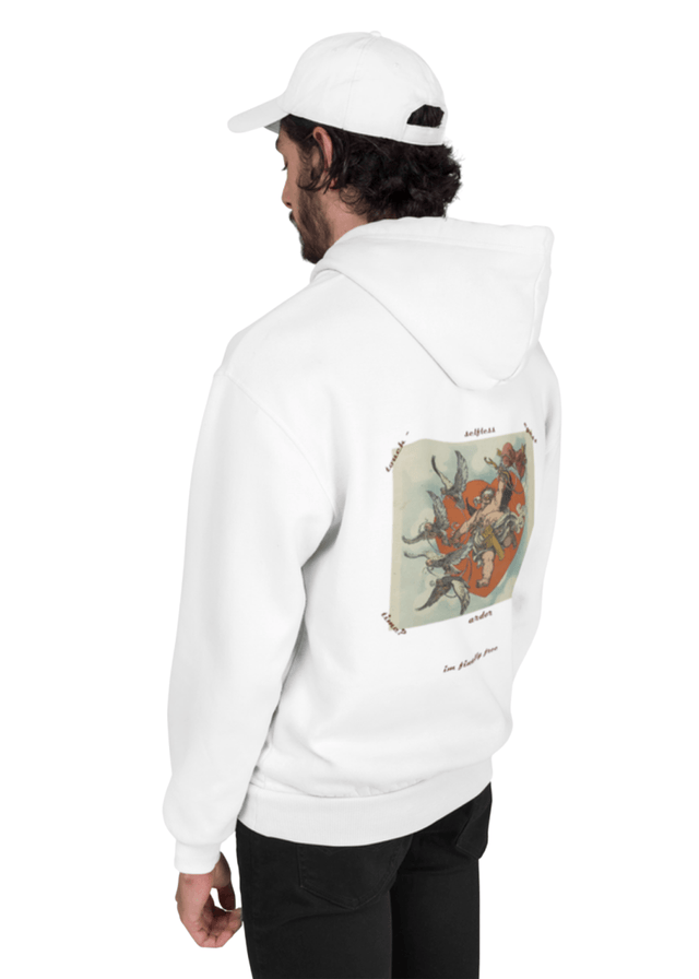 Fly Unisex Hoodie in White - Veneka-Sustainable-Ethical-Tops-J&R Artisan Fashion Drop Ship