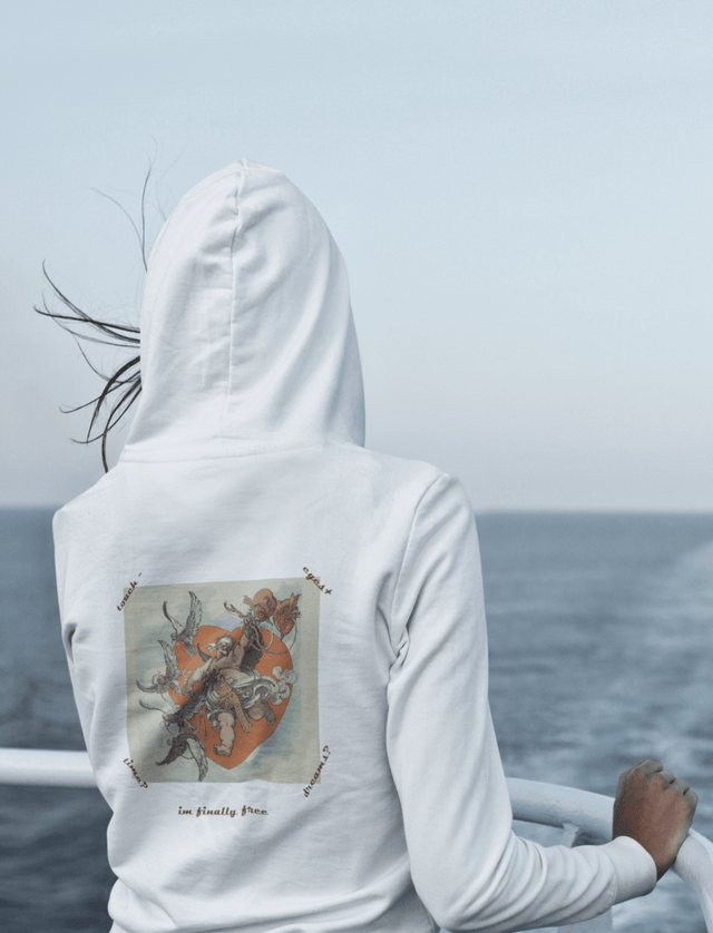 Fly Unisex Hoodie in White - Veneka-Sustainable-Ethical-Tops-J&R Artisan Fashion Drop Ship