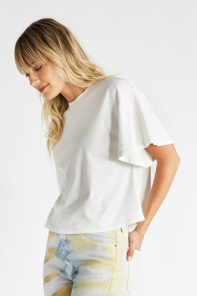 Frankie Tee in White - Veneka-Sustainable-Ethical-Tops-Etica Denim Drop Ship