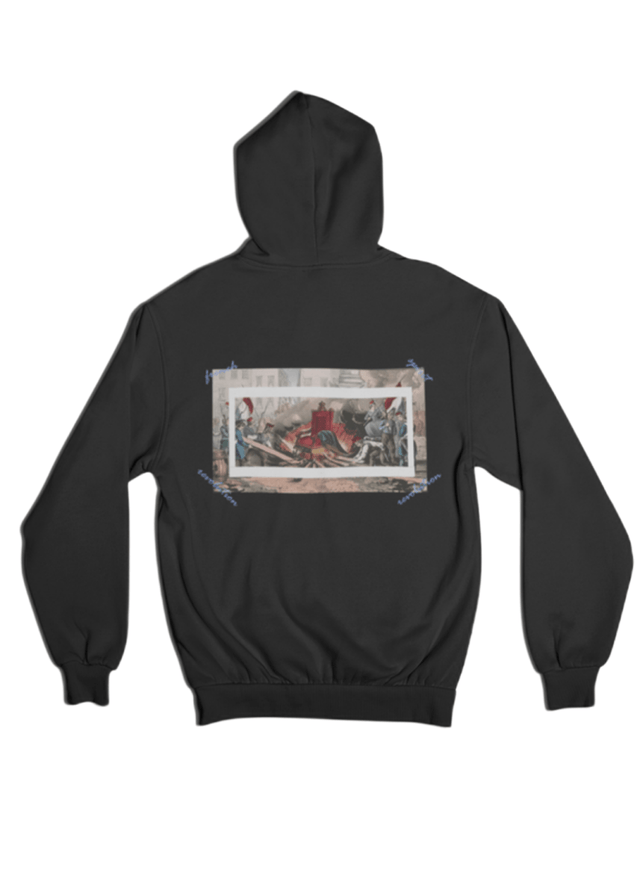 French Spirit Unisex Hoodie in Black - Veneka-Sustainable-Ethical-Tops-J&R Artisan Fashion Drop Ship