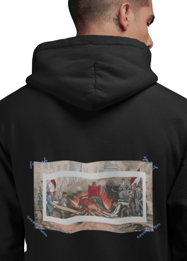 French Spirit Unisex Hoodie in Black - Veneka-Sustainable-Ethical-Tops-J&R Artisan Fashion Drop Ship