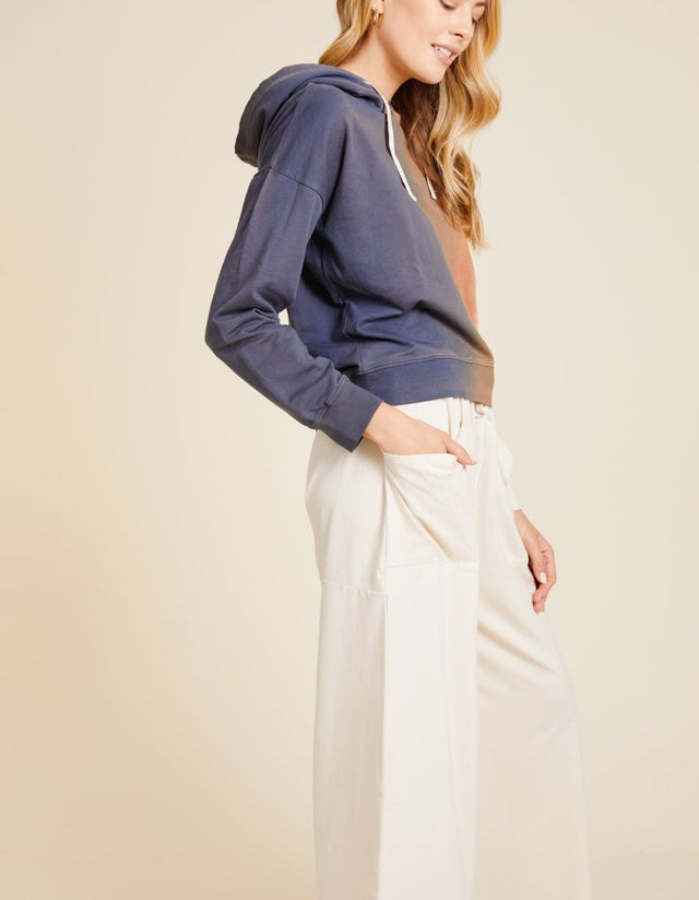 Frida Tie Dye Hoodie in Vertical Tie Dye - Veneka-Sustainable-Ethical-Tops-YesAnd Drop Ship