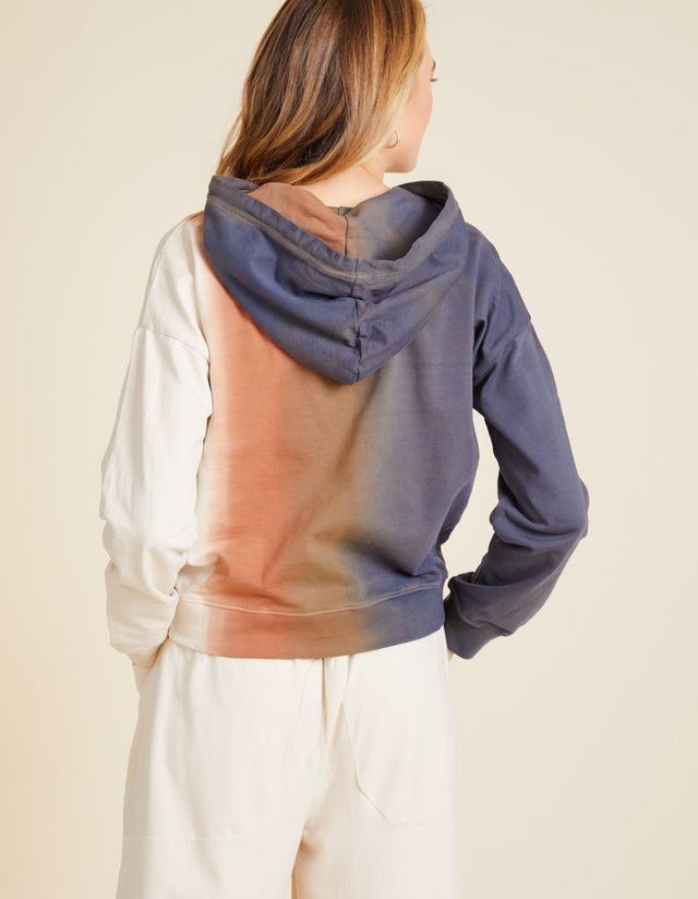Frida Tie Dye Hoodie in Vertical Tie Dye - Veneka-Sustainable-Ethical-Tops-YesAnd Drop Ship