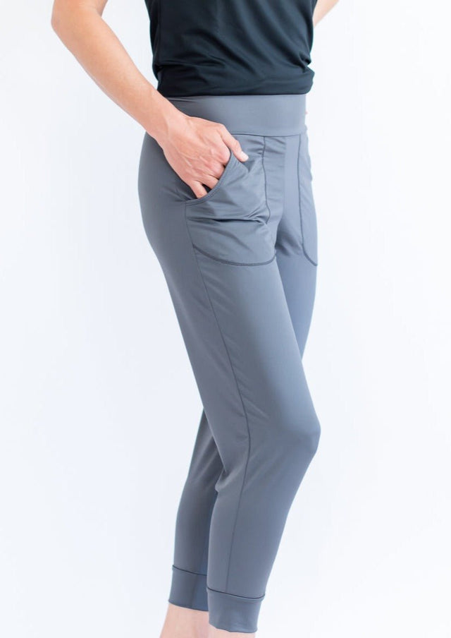 Full-Length Jogger in Graphite - Veneka-Sustainable-Ethical-Bottoms-Eclipse Drop Ship