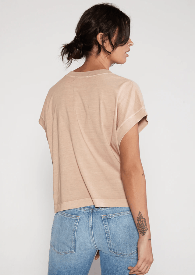 Gaia Split Neck in La Playa - Veneka-Sustainable-Ethical-Tops-Etica Denim Drop Ship