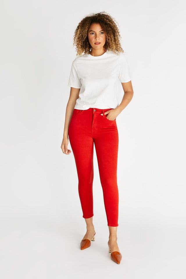 Giselle Mid Rise Skinny - Flame - Veneka-Sustainable-Ethical-Bottoms-Etica Denim Drop Ship