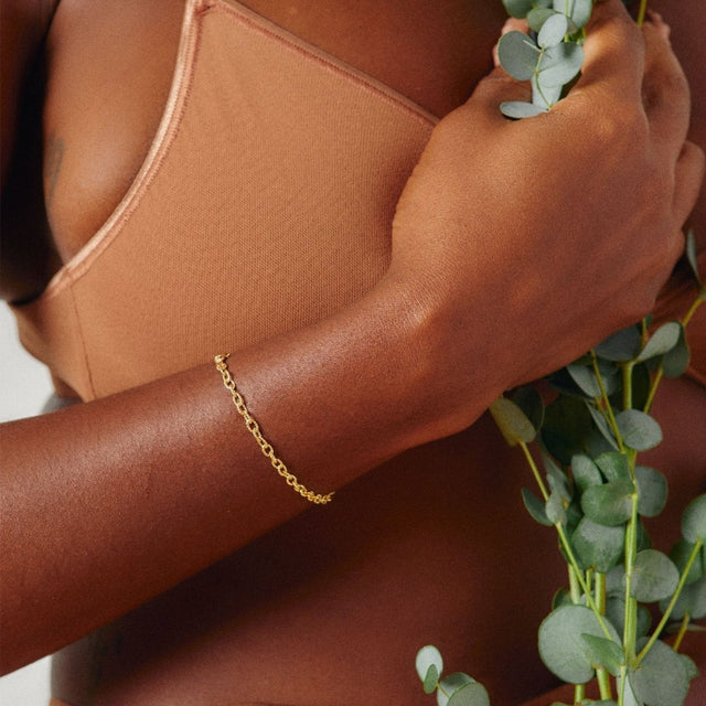 Halo Recycled 14K Gold Bracelet - Veneka-Sustainable-Ethical-Jewelry-Nunchi Drop Ship