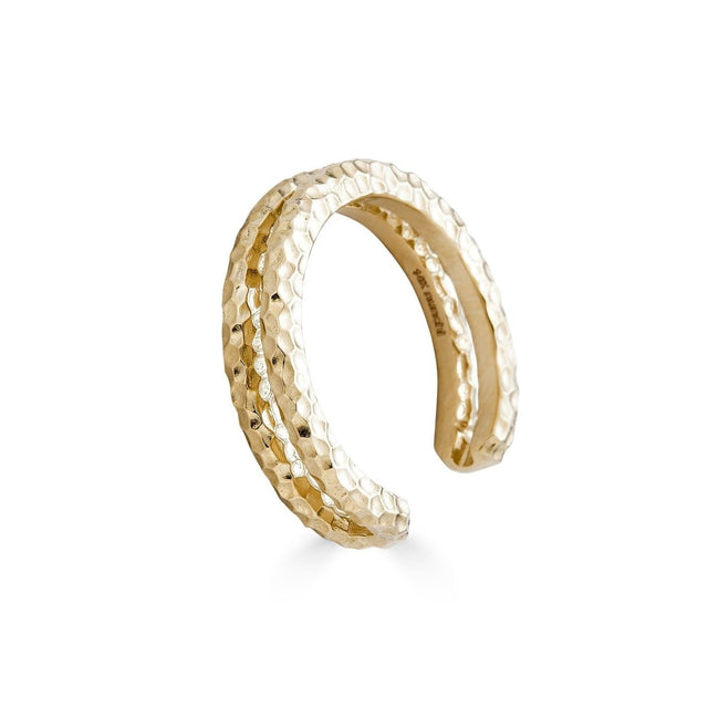Halo Recycled 14K Gold Ring - Veneka-Sustainable-Ethical-Jewelry-Nunchi Drop Ship
