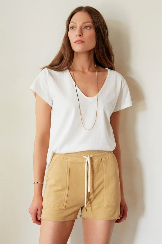 Hana Short - Rattan - Veneka-Sustainable-Ethical-Bottoms-Etica Denim Drop Ship