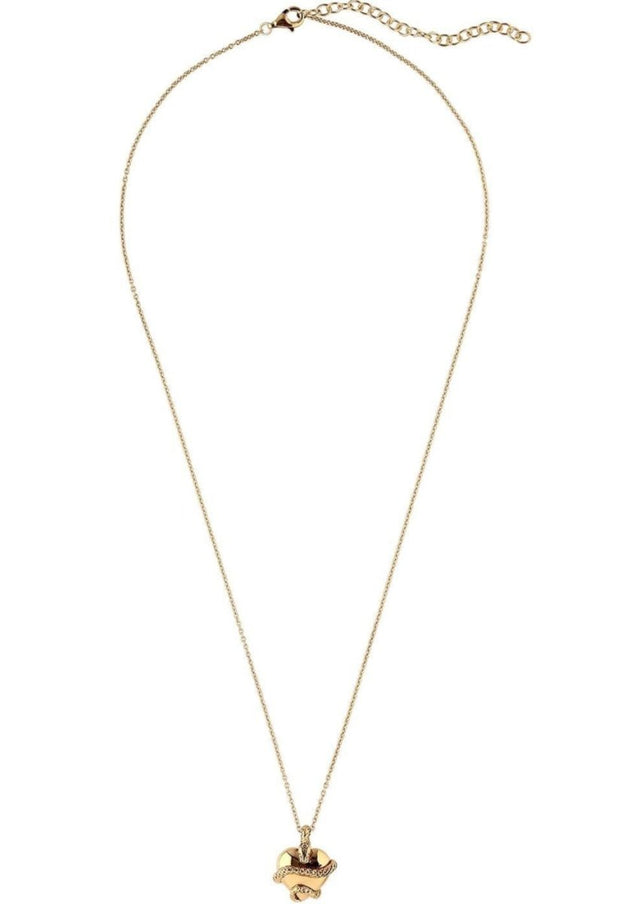 Heart Charm Necklace in Gold - Veneka-Sustainable-Ethical-Jewelry-Astor & Orion Drop Ship