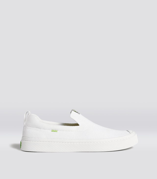 IBI Slip On White Knit Sneaker Women - Veneka-Sustainable-Ethical-Footwear-Cariuma Drop Ship